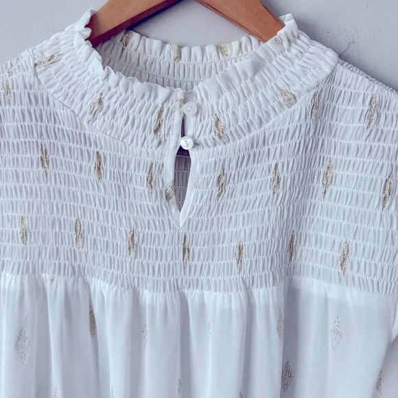 Hem and Thread ivory with gold details blouse - Picture 10 of 11